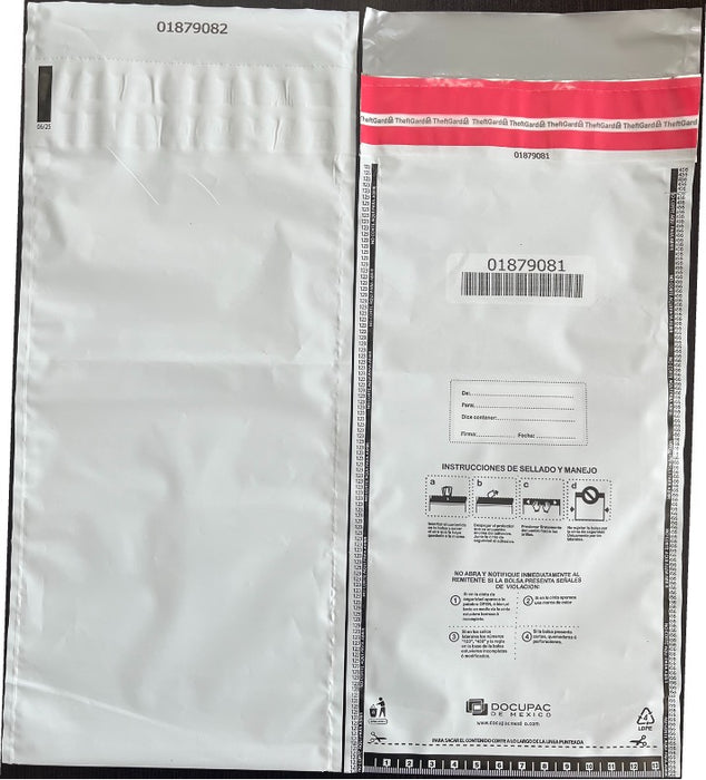 Bolsas de seguridad 6" X 11"+1.25" D-515